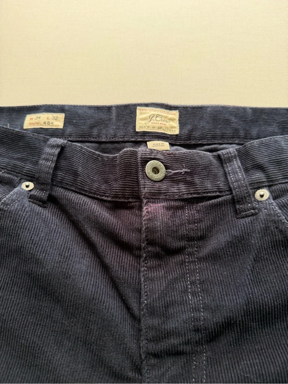 J. Crew Men's Navy Corduroy Pants